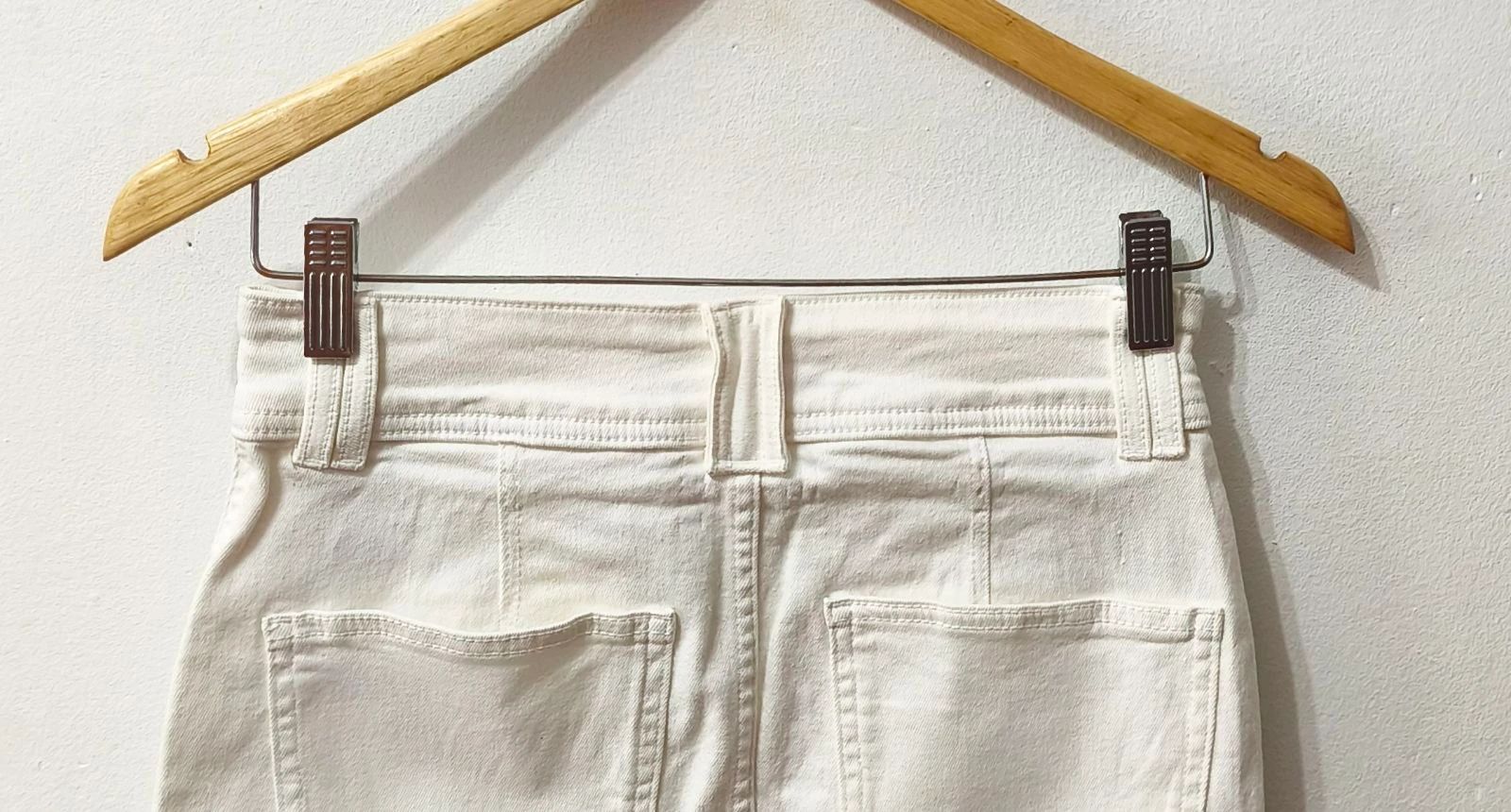 White Bershka women's denim skirt Size 36 – photo 7